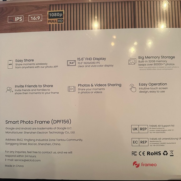 Black Smart Photo Frame - Picture 4 of 8